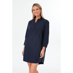 Pomander Place Tuckernuck Polly Dress Mini Sz XXL Navy Blue 100% Cotton